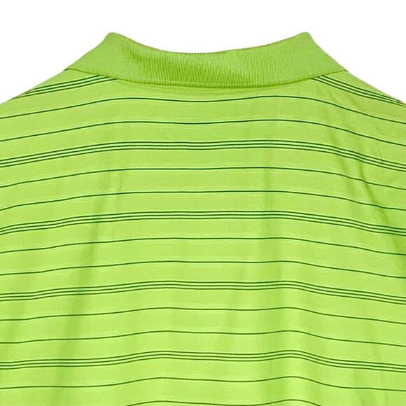 Nike Golf Mens Dri-Fit Green Striped Polo Shirt Size XL Short Sleeve Athleisure - Picture 3 of 8